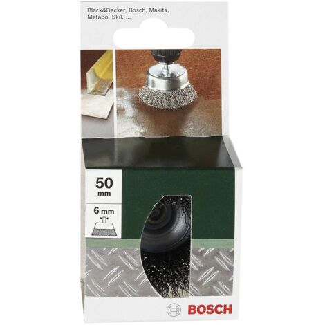Brosse Boisseau Bosch 2609256525 - 75 Mm, Fils Nylon Et Corindon - Pour Perceuse, Nettoyage Et Ponçage