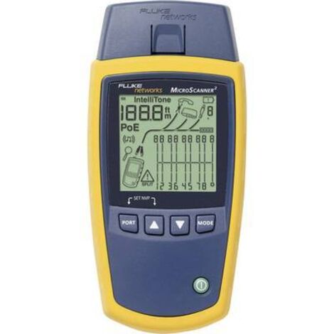 Testeur de câbles MicroScanner² – Vérification RJ11/RJ45/coaxial – Affichage graphique – Détection services VDV – Boîtier robuste – Flukenetworks (1/3)