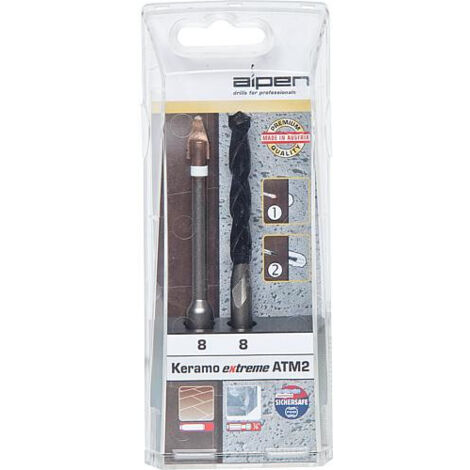 Jeu de forets pour verre et carrelage Alpen Keramo extreme ATM2 300082100 1/4" (6,3 mm), tige cylind (1/5)