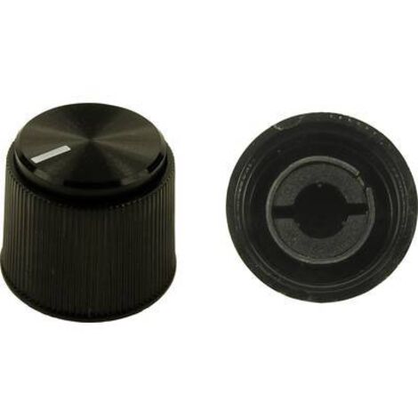 Tête de bouton rotatif Cliff CL16924 noir (Ø x H) 19.1 mm x 16 mm 1 pc(s) Y722211 (1/2)