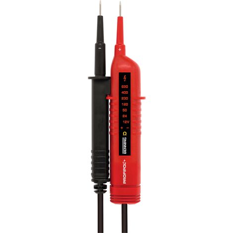 Testeur de tension à 2 pôles Benning PROFIPOL+ CAT III 600 V, CAT II 690 V LED W584691
