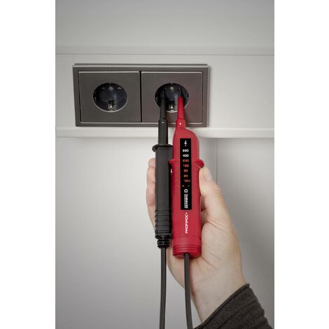 Testeur de tension à 2 pôles Benning PROFIPOL+ CAT III 600 V, CAT II 690 V LED W584691