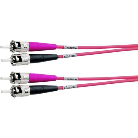 Telegärtner 100010741 fibre optique FO Câble de raccordement 2.00 m orange [1x ST mâle - 1x ST mâle] 50/125 µ Multimode OM2 S159151 (1/3)