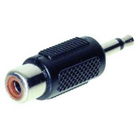 TRU COMPONENTS Adaptateur jack Jack mâle 3.5 mm - Cinch-RCA femelle mono Nombre de pôles:2 1 pc(s) S306991 (1/2)