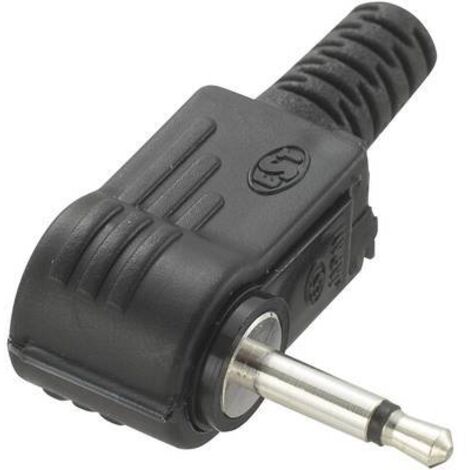 Jack 2.5 mm mâle, coudé TRU COMPONENTS 718989 Nombre de pôles: 2 mono noir 1 pc(s) S849951