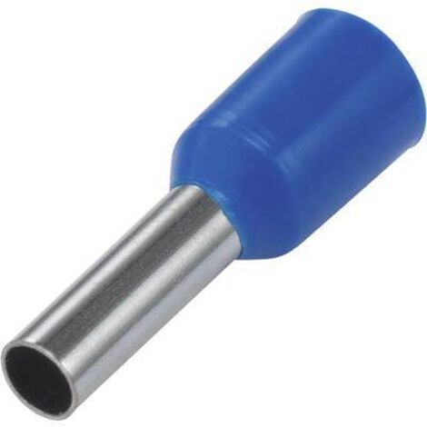 Embout simple d'extrémité de câble TRU COMPONENTS E25-08BL 2.5 mm² x 8 mm partiellement isolé bleu 100 pc(s) S470061 (1/2)