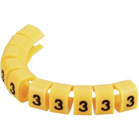 TRU COMPONENTS TC-MB2/3203 Clip de marquage Impression 3 Plage de Ø extérieur 4 à 5.10 mm S021531 (1/2)