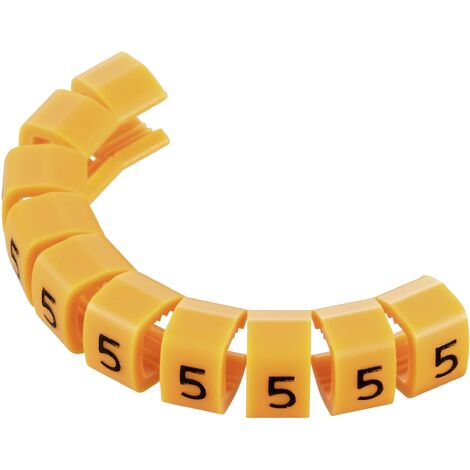 TRU COMPONENTS TC-MB2/5203 Clip de marquage Impression 5 Plage de Ø extérieur 4 à 5.10 mm S021541 (1/2)