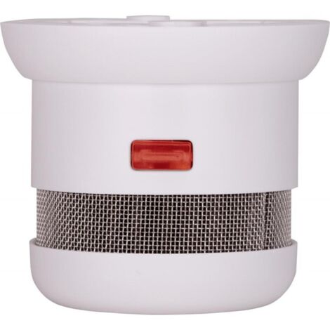 Détecteur de fumée compact à pile CR2 – Autonomie 5 ans – Alarme 88 dB – Installation facile avec bague Smart-clip – Ø 40 mm x H 40 mm - X671941