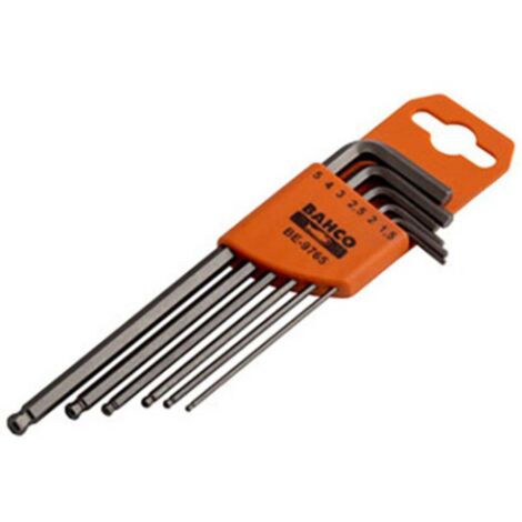 Bahco Jeu de clés mâles coudées 1.5 mm, 2 mm, 2.5 mm, 3 mm, 4 mm, 5 mm 6 pièces X083991 (1/3)