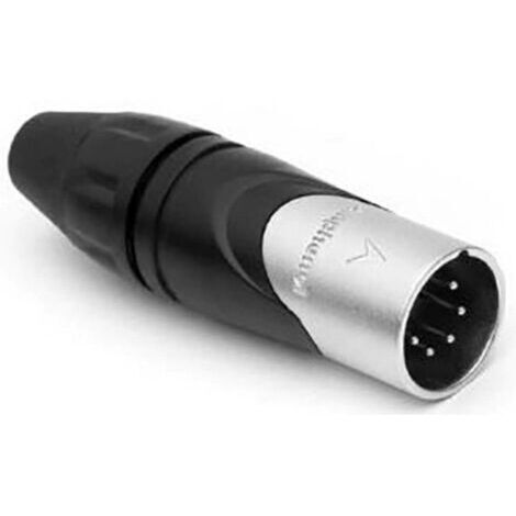 XLR mâle, droit Amphenol AX5M Nombre de pôles: 5 noir, argent 1 pc(s) D625101 (1/2)