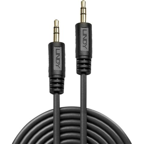 Câble de raccordement LINDY 35644 Jack audio [1x Jack mâle 3.5 mm - 1x Jack mâle 3.5 mm] 5.00 m noir (1/3)