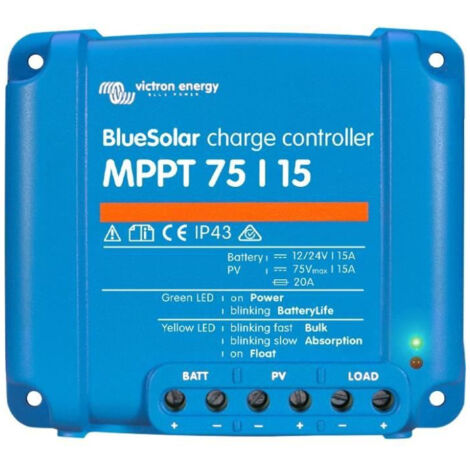 Victron Energy SCC010015050R Régulateur de charge solaire MPPT 12 V, 24 V 15 A R511281