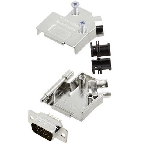 TRU COMPONENTS TCD45ZK09HDP15K 7708652 Kit embase SUB-D mâle 45 ° Nombre de pôles: 15 fût à souder 1 pc(s) R549821 (1/2)