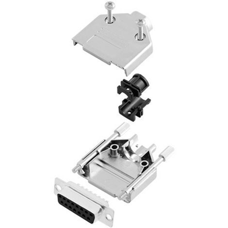 TRU COMPONENTS TCDTPKM15DMSK 7708976 Kit embase SUB-D femelle 180 ° Nombre de pôles: 15 fût à souder 1 pc(s) (1/2)