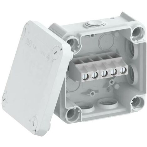 Obo Bettermann – Boîte de jonction 114 mm x 114 mm – IP66 – 7 entrées – Montage mural ou plafond – Couvercle plombable – Pour câbles jusqu'à 6 mm² - MM 1 PC