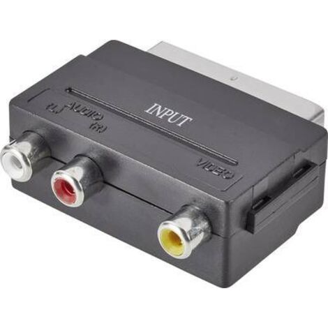 SpeaKa Professional SP-7869904 Cinch-RCA / péritel Adaptateur [3x Cinch-RCA femelle - 1x péritel mâle] noir R841481 (1/3)