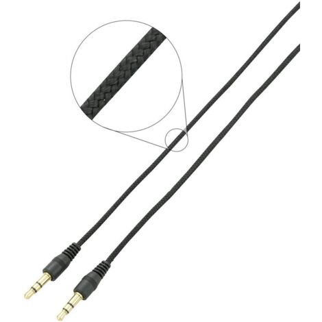 Câble de raccordement SpeaKa Professional SP-7870056 Jack audio [1x Jack mâle 3.5 mm - 1x Jack mâle 3.5 mm] 2.00 m noir contacts dorés, cordon de R843911 (1/2)