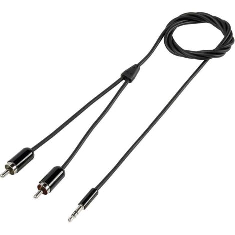 Câble de raccordement SpeaKa Professional SP-7870484 Cinch-RCA / Jack audio [2x Cinch-RCA mâle - 1x (1/3)