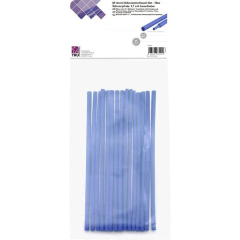 TRU COMPONENTS T1902CA026 Assortiment de gaines thermorétractables bleu 3 mm 1 mm Taux de retreint:3 (1/3)