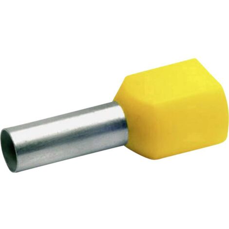 Embout double d'extrémité de câble Klauke 87514 6 mm² x 14 mm partiellement isolé jaune 100 pc(s) (1/3)