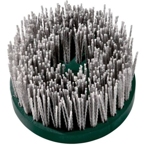 Metabo – Brosse pour meuleuse Ø 130 mm – Grain P 46 – Filetage M 14 – Poils en carbure de silicium pour métaux et plastiques