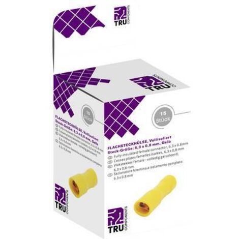 TRU COMPONENTS T1904C119 Assortiment de cosses à languette femelles Largeur d'accouplement: 6.30 mm Épaisseur de contac (1/3)