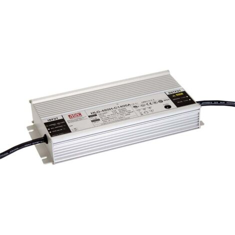 Mean Well HLG-480H-24AB Driver de LED à tension constante 480 W 10 - 20 A 20.4 - 25.2 V/DC dimmable, fonction dimmeur 3 en 1, réglable, circuit PFC, Q923832