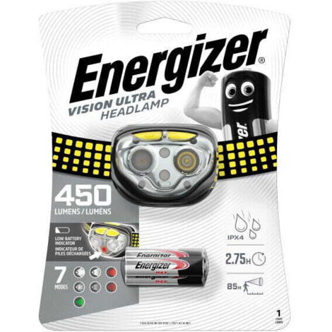Lampe frontale LED Energizer Vision Ultra à pile(s) noir, jaune Q536402