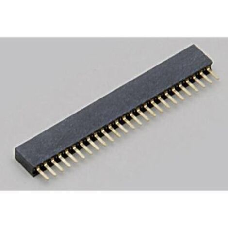 TRU COMPONENTS Barrette femelle (standard) Nbr de rangées: 1 Nombre de pôles par rangée: 8 TC-2506441 1 pc(s) Q202532 (1/2)