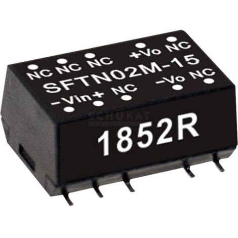 Module convertisseur CC/CC Mean Well SFTN02N-12 Nbr. de sorties: 1 x 167 mA 2 W 1 pc(s) Q123972 (1/2)