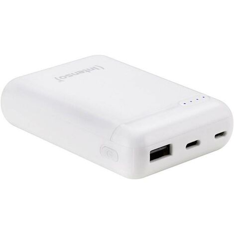 Intenso XS10000 Powerbank (batterie supplémentaire) 10000 mAh LiPo blanc affichage du statut