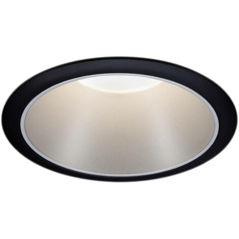 Paulmann 93407 Cole Coin Spot encastrable LED 6 W noir, argent