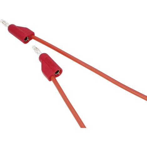 VOLTCRAFT MSB-100 Cordon de mesure mâle 4 mm mâle 4 mm 1.00 m rouge 1 pc(s) Q692402 (1/5)