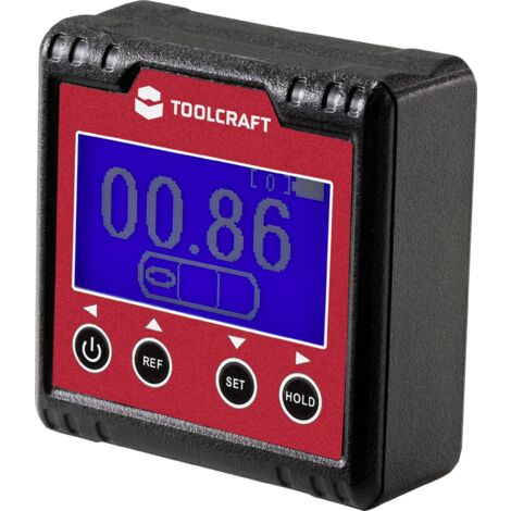 Toolcraft – Rapporteur d'angle numérique TO6547356 – Précision ± 0.1° – Grand écran LCD pivotant – Aimants puissants pour fixation sur métal