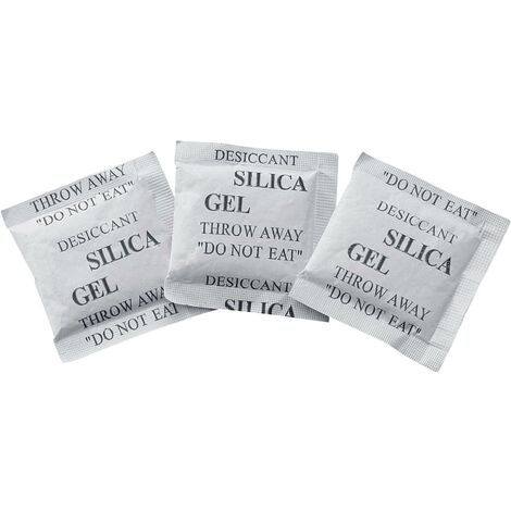 Tru Components – Lot de 10 sachets absorbeurs d'humidité 10 g – Gel de silice transparent – Dimensions 72x57x3 mm – Absorption jusqu'à 40% de poids - A792762