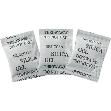 Tru Components – Lot de 10 sachets absorbeurs d'humidité gel de silice 1 g – Dimensions 40 x 30 x 3 mm – Régénérable jusqu'à 10 fois – Protection électronique - A792702