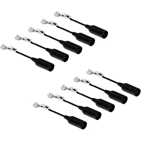 Douille E14 106825 60W 230V – Couleur noire – Pour ampoules LED et halogènes – Installation rapide et flexible – Ledmaxx