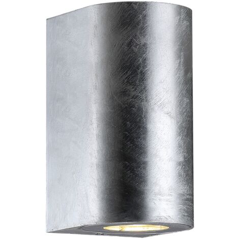 Applique murale CANTO Maxi 2 Acier galvanisé Acier galvanisé, H.17.2 - IP44 - GU10 /Nordlux Extérieur