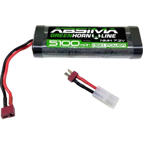 Absima Pack de batterie (NiMh) 7.2 V 5100 mAh Nombre de cellules: 6 hardcase fiche T femelle, fiche