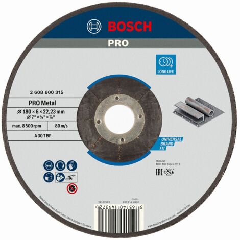Bosch Accessories 2608600315 Disque à ébarber à moyeu déporté 180 mm 1 pc(s) acier