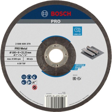 Bosch Professional 2608600379 Meule, Grey, 180 mm 8,0 mm