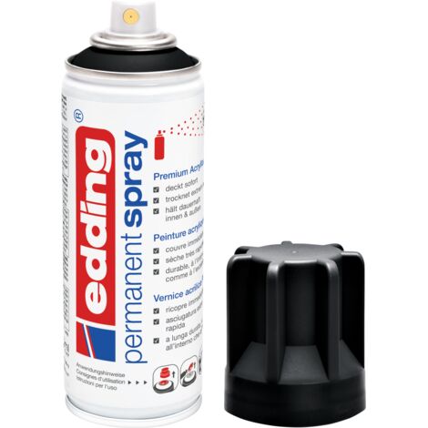 Edding 4-5200901 Spray edding Couleur : noir foncé satiné RAL 9005 200 ml A385642