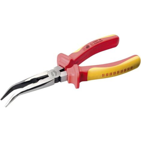 Toolcraft – Pince à bec coudée à 40° 200 mm TO6796773 – Acier Chrome-Vanadium – Applications VDE – Lames trempées pour coupe précise - A833092