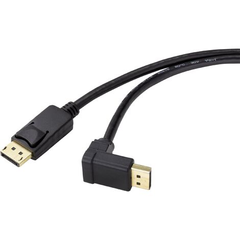 Câble de raccordement Renkforce DisplayPort Fiche mâle DisplayPort, Fiche mâle DisplayPort 0.50 m noir SP-9163724 contacts dorés Câble DisplayPor A070292
