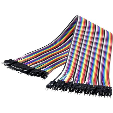 Renkforce JKMM403 Câble de cavalier Arduino, Banana Pi, Raspberry Pi® [40x Pontage filaire de prise mâle - 40x Pontage filaire de prise mâle] 30.0 A006182
