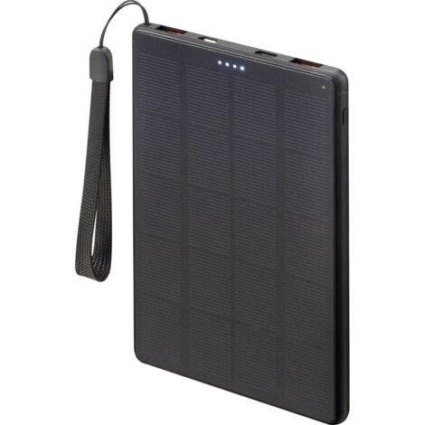 Voltcraft – Batterie externe solaire 10000 mAh – Power Delivery USB-C 2A – Charge simultanée de 3 appareils – Boîtier robuste noir - SL-100VC