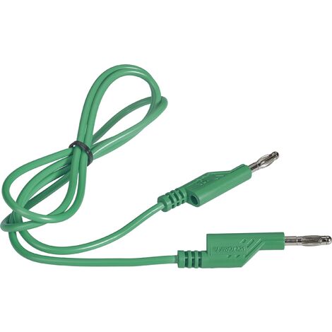 VOLTCRAFT Cordon de mesure Banane mâle 4 mm Banane mâle 4 mm 1.00 m vert 1 pc(s) Y736612