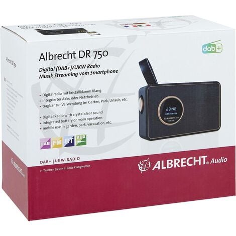 Albrecht DR 750 Radio de table DAB+, DAB, FM noir Y234542