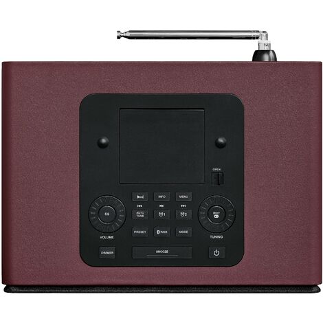Sangean DDR-38 Radio de table DAB+, DAB, FM Apple Dock, AUX, Bluetooth fonction de charge de la batterie, avec télécommande, fonction réveil marron Y154542